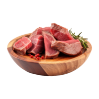 AI generated Piece of fresh meat isolated on white background png