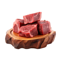 AI generated Piece of fresh meat isolated on white background png