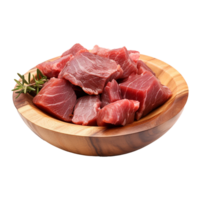 AI generated Piece of fresh meat isolated on white background png