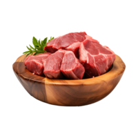 AI generated Piece of fresh meat isolated on white background png