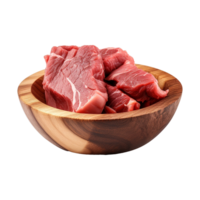 AI generated Piece of fresh meat isolated on white background png