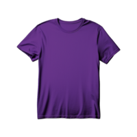 ai généré violet T-shirt isolé sur transparent matiè png