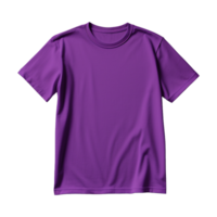 AI generated Purple tshirt isolated on transparent backgrou png