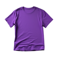 AI generated Purple tshirt isolated on transparent backgrou png