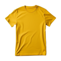 ai gerado amarelo camiseta isolado em transparente fundo png