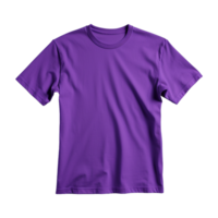 ai generado púrpura camiseta aislado en transparente backgrou png