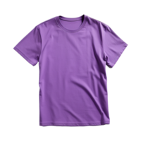 ai généré violet T-shirt isolé sur transparent matiè png