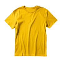 ai gerado amarelo camiseta isolado em transparente fundo png