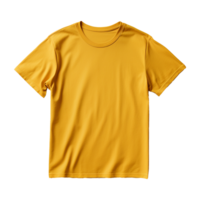 AI generated Yellow tshirt isolated on transparent background png