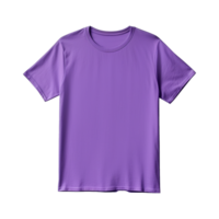 AI generated Purple tshirt isolated on transparent backgrou png