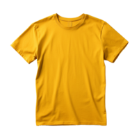 ai generado amarillo camiseta aislado en transparente antecedentes png
