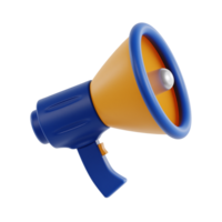 3d megaphone with transparent background, marketing and advertising png