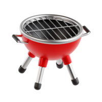 3d barbeque grill with transparent background, spring season 3d set png