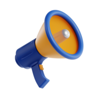 3d megaphone with transparent background, marketing and advertising png