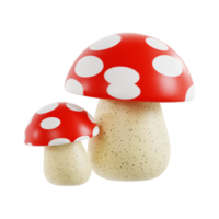 3d Pilz mit transparent Hintergrund, Frühling Jahreszeit 3d einstellen png