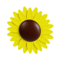 3d sunflower petal with transparent background, spring season 3d set png