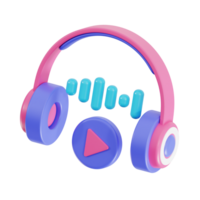 3d listening with transparent background, library 3d icon set png