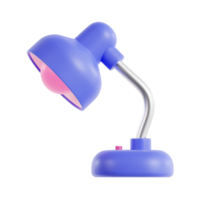 3d study lamp with transparent background, library 3d icon set png