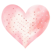 AI generated Pink Pastel Boho Heart and Polka Dots on isolated background. png