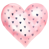 AI generated Pink Pastel Boho Heart and Polka Dots on isolated background. png