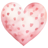 AI generated Pink Pastel Boho Heart and Polka Dots on isolated background. png