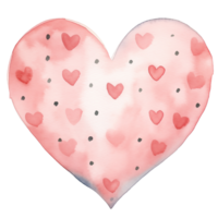AI generated Pink Pastel Boho Heart and Polka Dots on isolated background. png