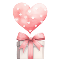 AI generated valentine watercolor gift for celebration . png