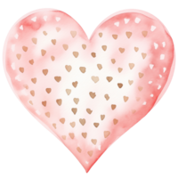 AI generated Pink Pastel Boho Heart and Polka Dots on isolated background. png