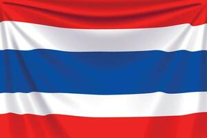 espalda bandera Tailandia vector