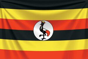 espalda bandera Uganda vector