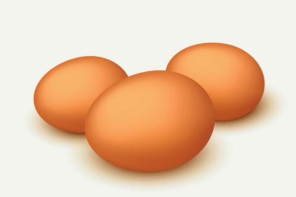 eggs on white