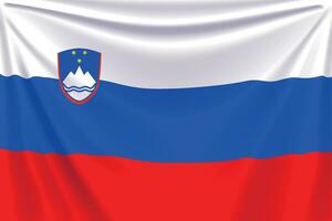 back flag slovenia vector