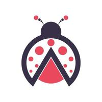 Ladybug icon logo vector