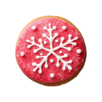 AI generated Christmas homemade gingerbread cookie isolated on a transparent background, PNG