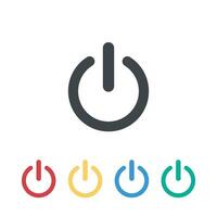 On and Off switch icon. Start button vector icon. Start icon. Power button icon