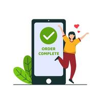 Confirmation and approval of order, operation, payment vector