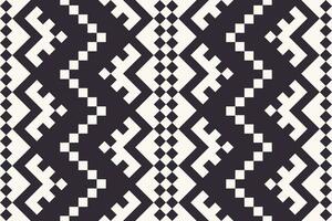geométrico cuadrado píxel negro y blanco modelo. resumen geométrico forma sin costura modelo píxel Arte estilo. étnico geométrico modelo utilizar para tela, textil, hogar decoración elementos, tapicería vector
