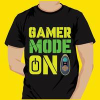 Gaming typography t-shirt design and bundle vector