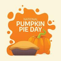 Pumpkin Pie Delight. Vector Design Template for National Pumpkin Pie Day. Celebrate this iconic dessert with a flavorful and festive illustration.