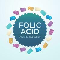 Raise Folic Acid Awareness. Vector Design Template for Health Campaigns. Highlight the importance of this vital nutrient with an engaging graphic.