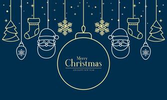 Elegant Christmas Decoration Banner Background with Christmas Decoration Elements vector