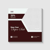 Vector new year sale jewelry collection social media post template