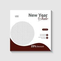 Vector new year sale jewelry collection social media post template