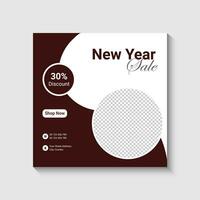 Vector new year sale jewelry collection social media post template