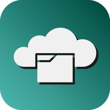 Cloud Data Vector Glyph Gradient Background Icon For Personal And Commercial Use.