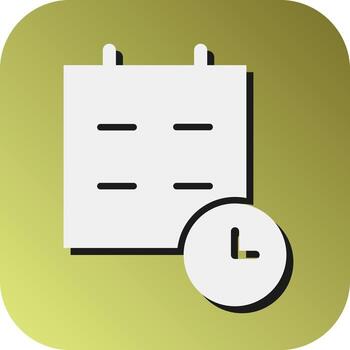 Schedule Vector Glyph Gradient Background Icon For Personal And Commercial Use.
