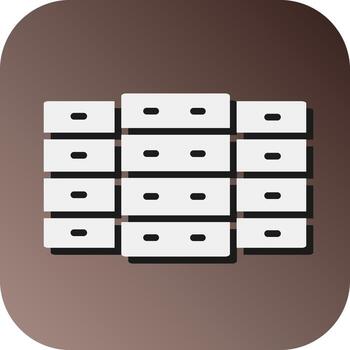 Data Center Vector Glyph Gradient Background Icon For Personal And Commercial Use.