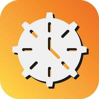 Time Save Vector Glyph Gradient Background Icon For Personal And Commercial Use.