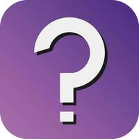 Questions Vector Glyph Gradient Background Icon For Personal And Commercial Use.