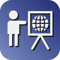 Business Presentation Vector Glyph Gradient Background Icon For Personal And Commercial Use.